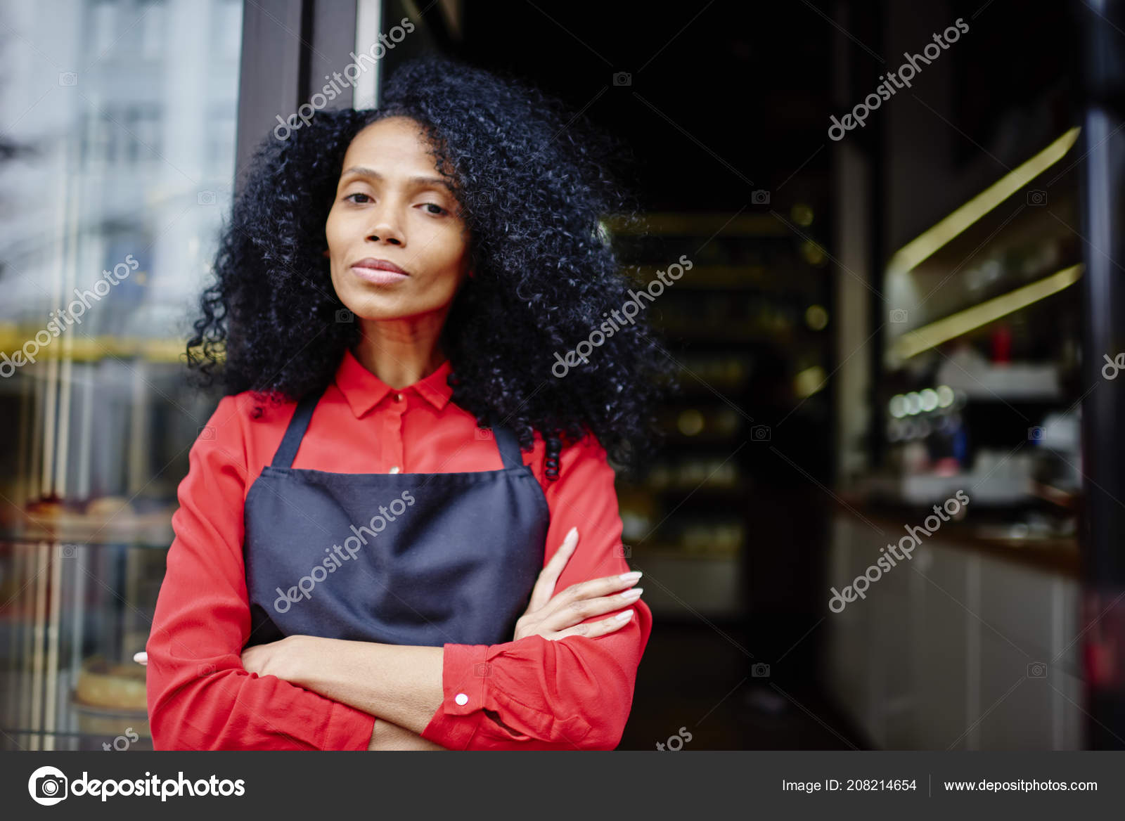 Half Length Portrait Professional African American Barista Curly Hair Looking Stock Photo Image By C Gaudilab Half Length Portrait Professional African American Barista Curly Hair Looking Stock Photo Image By C Gaudilab
