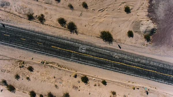 Vista Aérea Antigua Carretera Histórica Estados Unidos Cruzando Medio Ambiente —  Fotos de Stock