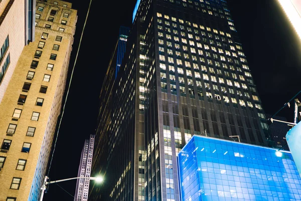 Evening View Modern Architecture Buildings Located Business Center City Skyscraper — Stock Photo, Image