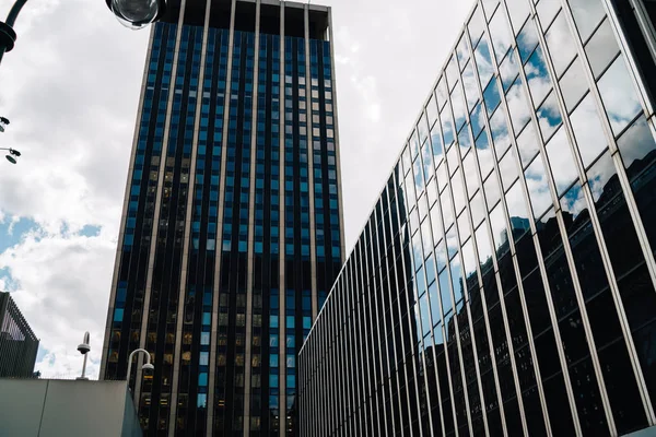 Edifícios Altos Com Exterior Cristal Centro Negócios Com Apartamentos Corporativos — Fotografia de Stock