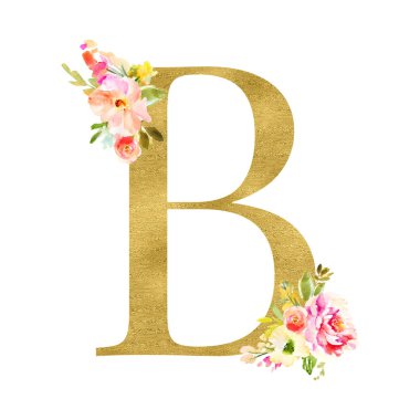 b harfi ile çiçek dekorasyonu 