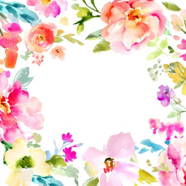 suluboya çiçek arka plan, doku 