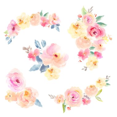 suluboya çiçek arka plan, doku 