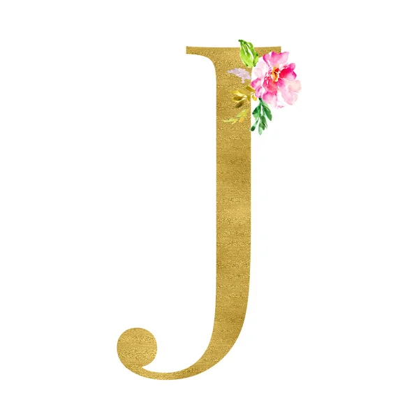 Γράμμα Floral Διακόσμηση — Φωτογραφία Αρχείου