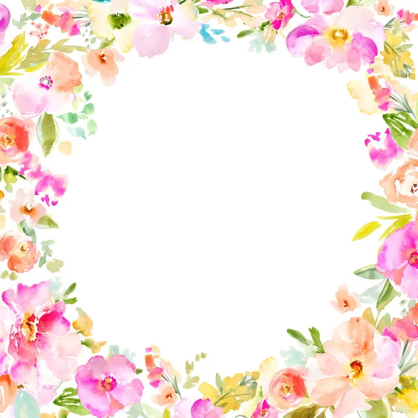 Watercolor Floral Background Texture — Stock Photo, Image