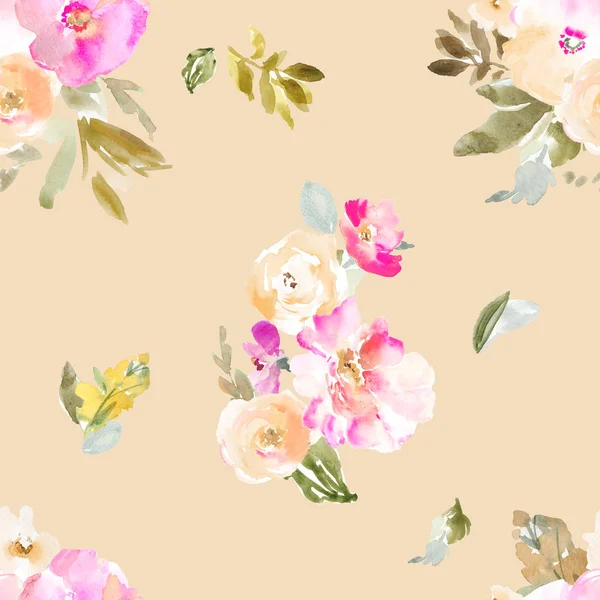 Watercolor Floral Background Texture — Stock Photo, Image