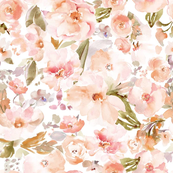 Aquarell Floraler Hintergrund Textur — Stockfoto