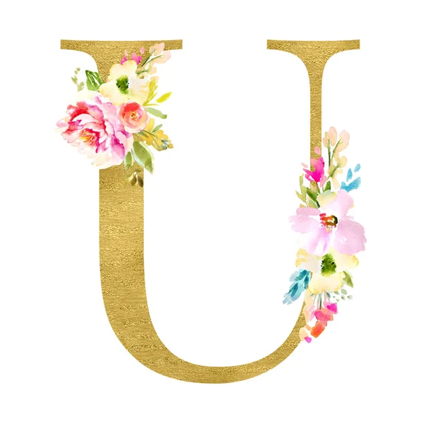 Letter Floral Decor — Stock Photo, Image