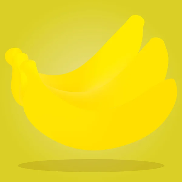 Realistische Bananen Bananensymbol Für Hintergründe Textildrucke Menüs Web Und Grafikdesign — Stockvektor