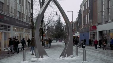 İngiltere, Northampton - 18 Ocak 2018: Kış, Amerika Birleşik Devletleri, Northampton, Northampton Abington sokakta