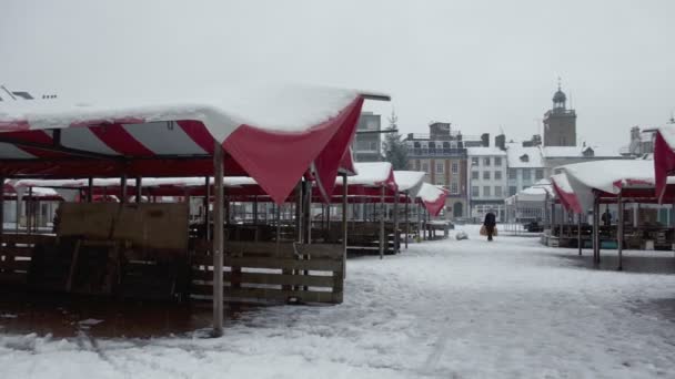 United Kingdom Northampton January 2018 Northampton Market Place Winter United — Stock Video