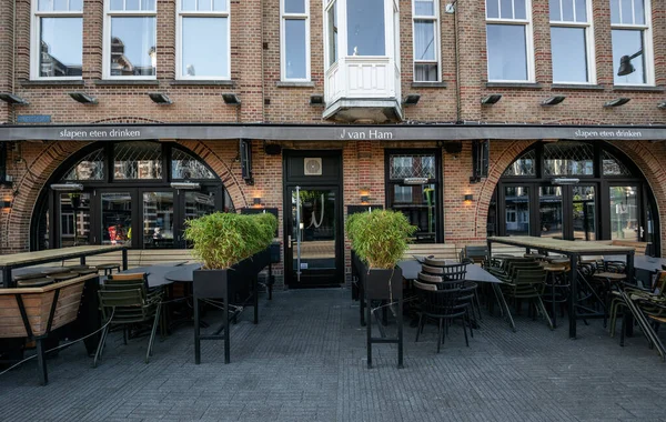 Breda Mayıs Breda Hollanda Mayıs 2020 Boş Restoranlar Manzarası Covid — Stok fotoğraf