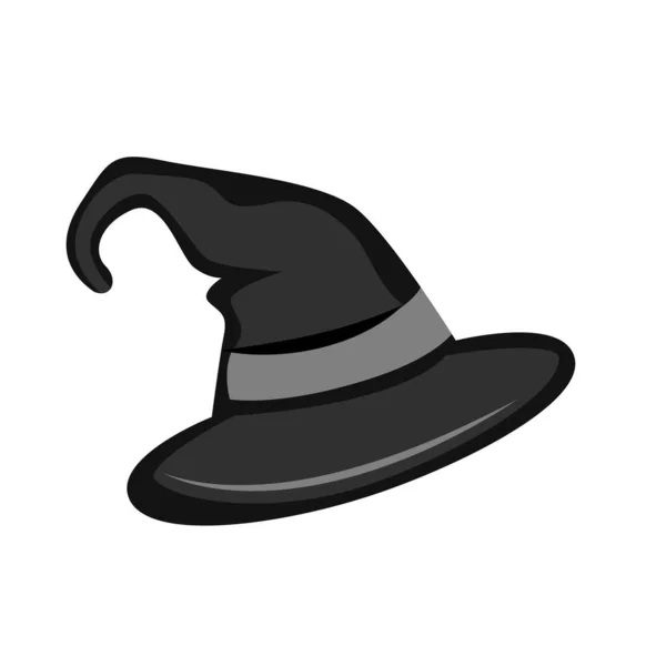 Sombrero Bruja Halloween Aislado Sobre Fondo Blanco Sombrero Mago Vector — Vector de stock