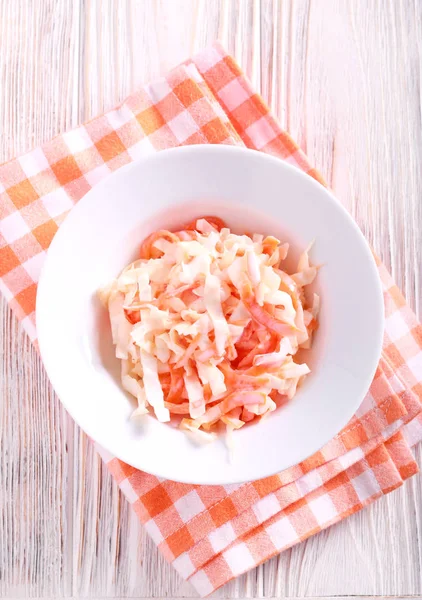 Fresh Healthy Coleslaw Salad Plate — Stock Photo, Image