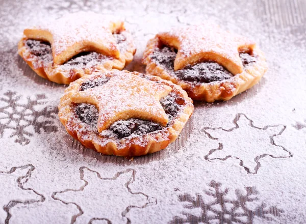 Christmas Sweet Mince Pies Icing Sugar — Stock Photo, Image