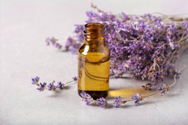 Bir şişede Uçucu lavanta yağı