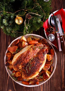 Patates ve havuç ile kekik horoz taç 