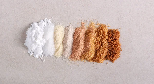 Different types of sugar — Stock Photo, Image