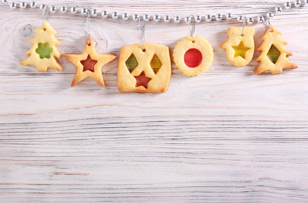 Witraże świąteczne ciasteczka — Zdjęcie stockowe