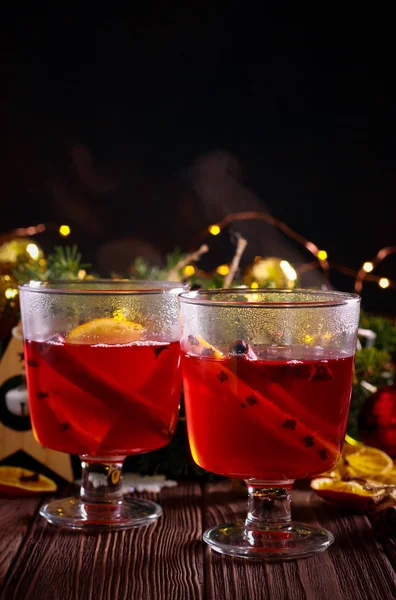 Hot spicy punch drink — Stock Photo, Image