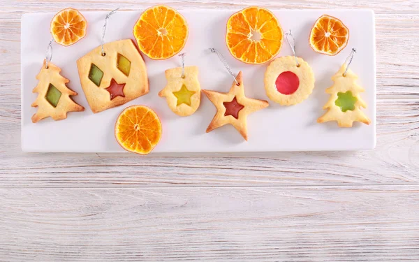 Vidrieras Galletas de Navidad — Foto de Stock