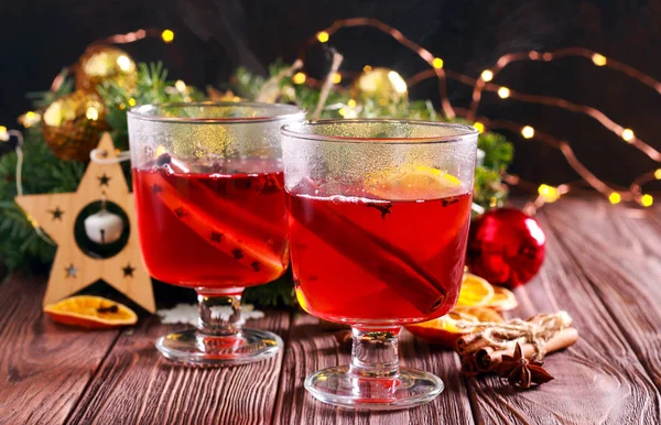 Hot spicy punch drink — Stock Photo, Image