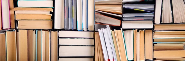 Buchhintergrund Viele Bücher Von Oben — Stockfoto