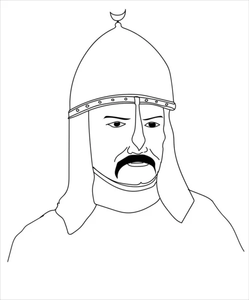 塞尔库克隆的Alparslan Sultan Selcuklu Anatolia征服者 — 图库矢量图片