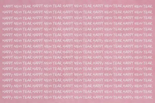 Stylish pink wallpaper with white letters HAPPY NEW YEAR
