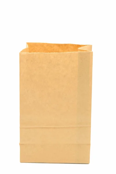 Brown Paper Bag Recycle Isolated White Background — Stock Photo, Image