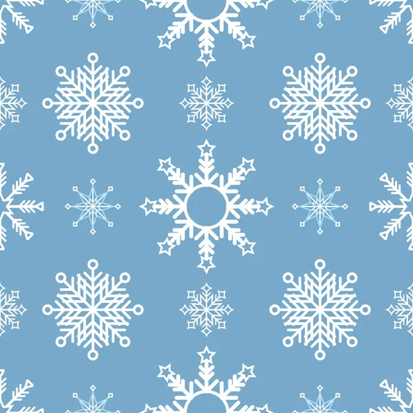 Motif Sans Couture Noël Avec Flocons Neige — Image vectorielle