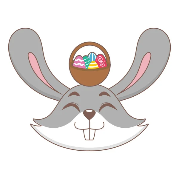 Avatar de un conejo alegre — Vector de stock