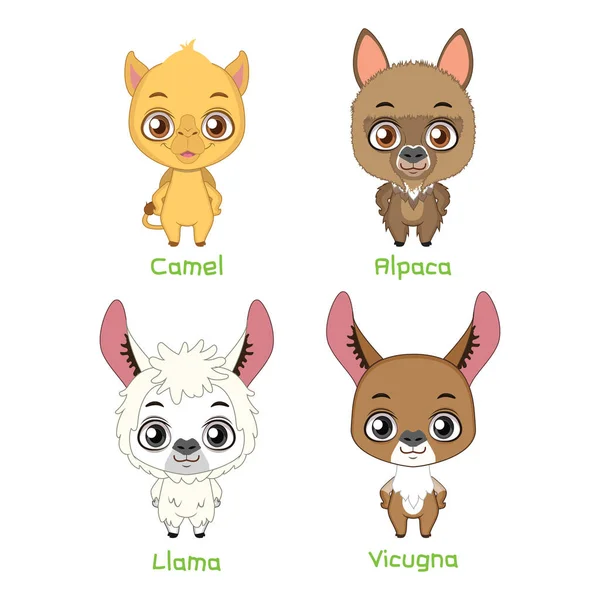 Conjunto de animales de carga — Vector de stock