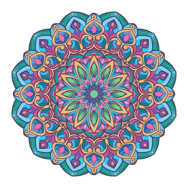 Multicolor Boho Mandala Design — Stockvektor