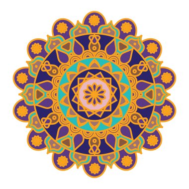 Altın anahat ile Mandala desen tasarımı