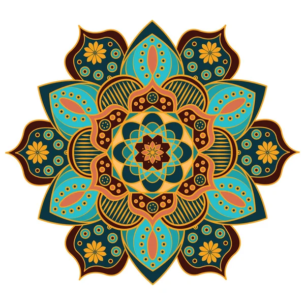 Çok renkli karmaşık mandala desen tasarımı