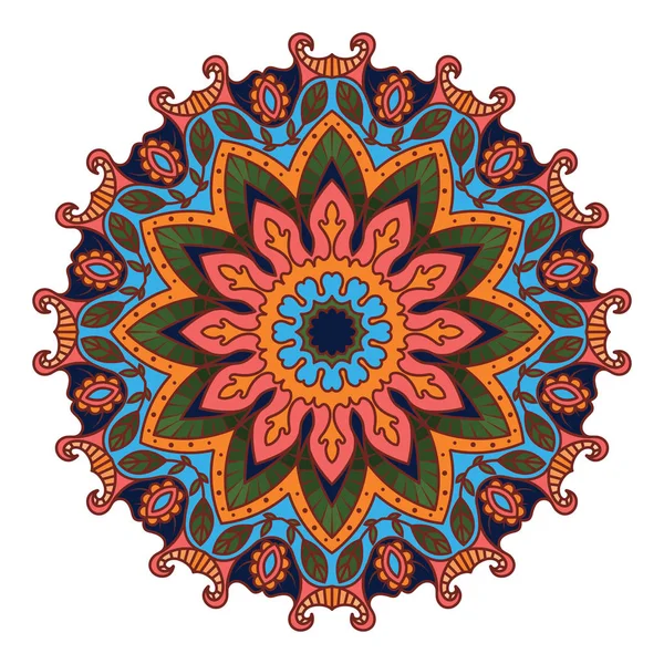 Patrón de mandala floral con colores vibrantes — Archivo Imágenes Vectoriales