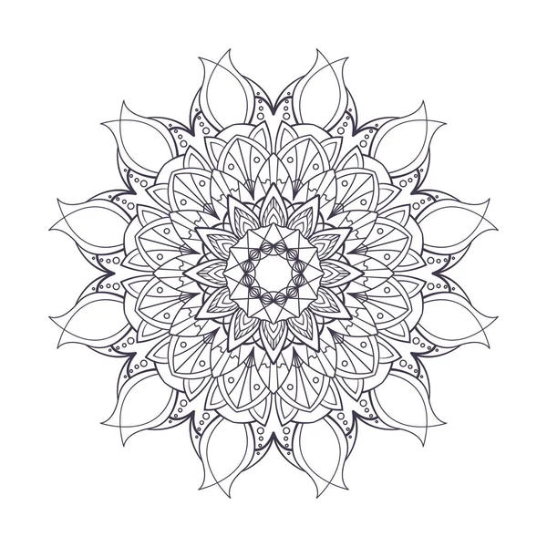 Bonyolult Mandala vázlat illusztráció — Stock Vector
