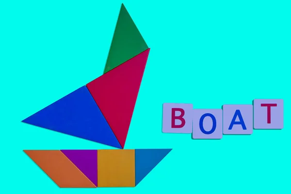 Barco Forma Combinada Para Fazer Objeto — Fotografia de Stock