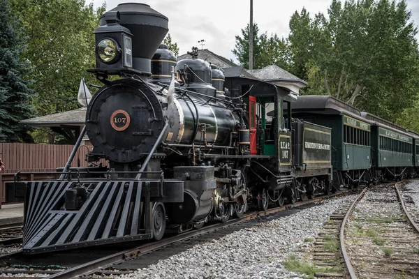 Parktaki Klasik Tren — Stok fotoğraf