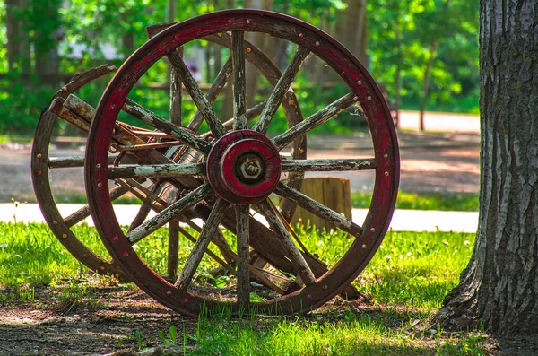 Vintage Park Broken Wagon — Foto de Stock