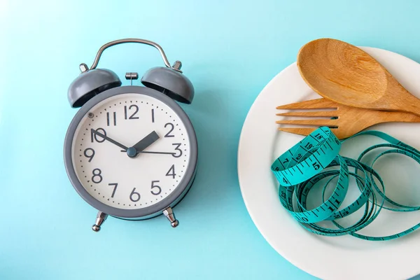 Tiempo Para Perder Peso Control Alimentación Tiempo Para Concepto Dieta — Foto de Stock