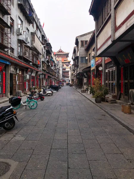 Chinese Old Town Narrow Street Hutong Covid — Stock Photo, Image