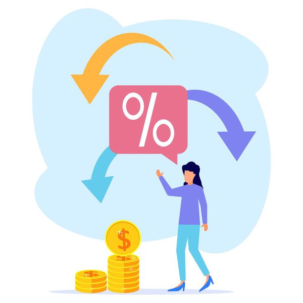 Flat style vector illustration. Internet shopping discounts. Seller reputation system, sales promotion, rebate program metaphor.
