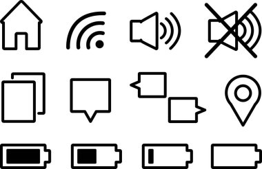  İş ikonları, evde çalışma.