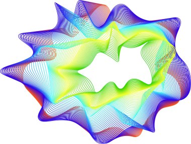  Renkli soyut fütüristik geçiş. Rastgele çizgili renkleri olan tek katmanlı karışık dalga.