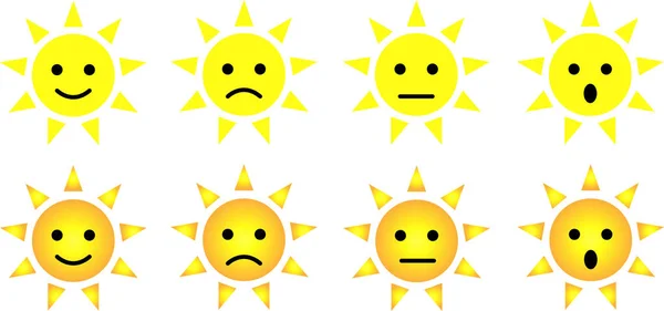 Emotions Sun Vector Abstract Image Suns — Stock Vector