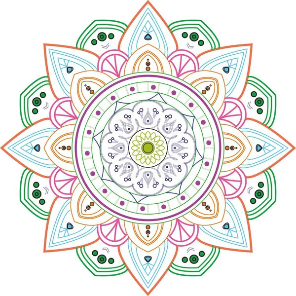 Patrón Color Mandala Beautiful Vector Ornamento Vectores De Stock Sin Royalties Gratis