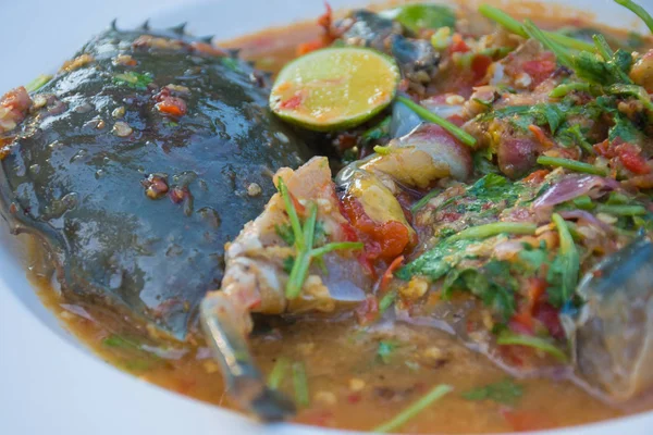 タイのレシピのスパイシーなソースで新鮮なローカニの生食品 — ストック写真