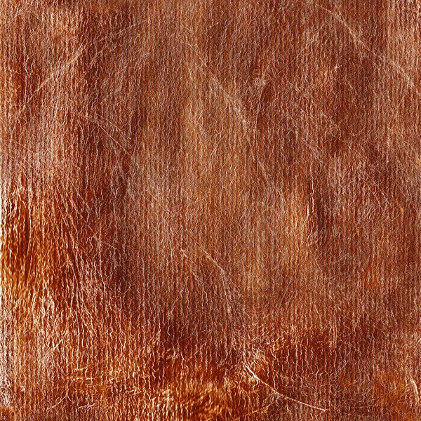 Copper brown shiny background texture square orientation. Copper leaf — Stock Photo, Image